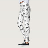 Zwart-wit duogpatroon leggings (Links)