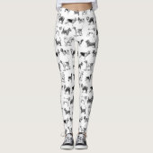 Zwart-wit  duogpatroon leggings (Voorkant)