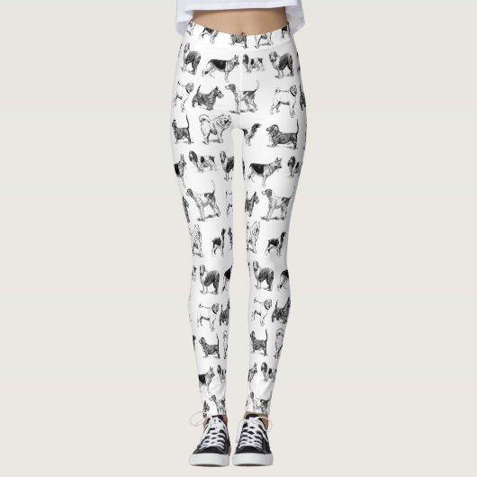 Zwart-wit duogpatroon leggings (Voorkant)