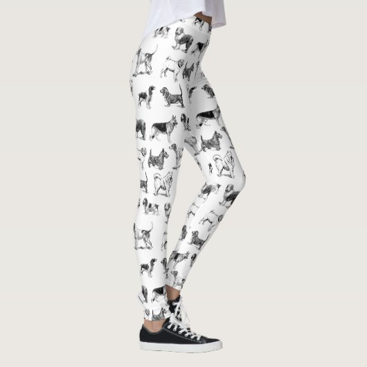 Zwart-wit  duogpatroon leggings (Rechts)