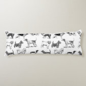 Zwart-wit  duogpatroon lichaamskussen (Voorkant)