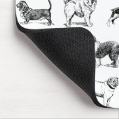 Zwart-wit  duogpatroon muismat (Hoek)