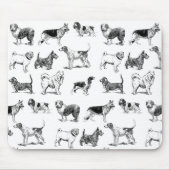 Zwart-wit  duogpatroon muismat (Voorkant)