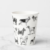 Zwart-wit  duogpatroon papieren bekers (Achterkant)