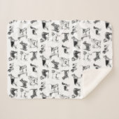 Zwart-wit duogpatroon sherpa deken (Voorkant (horizontaal))