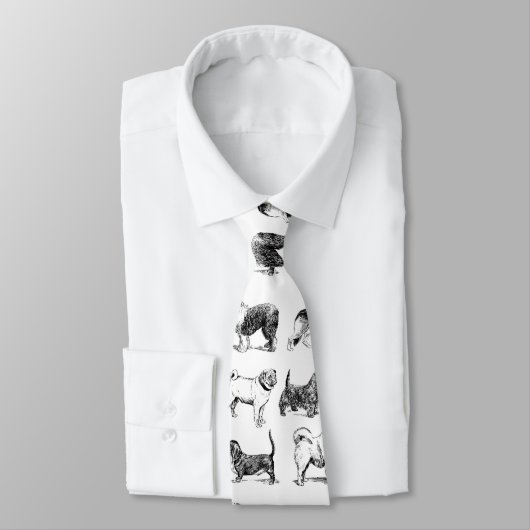 Zwart-wit duogpatroon stropdas (Gebonden)