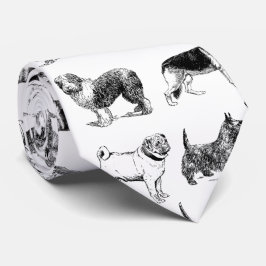 Zwart-wit  duogpatroon stropdas