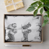 Zwart-wit duogpatroon tissuepapier (Geschenk)