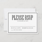 Zwart & Wit | Eat-Drink en gehuwde RSVP (Voorkant)