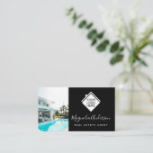 Zwart wit - Echte Logo Visitekaartje (Staand voorkant)