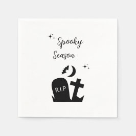 Zwart-wit Edgy Grungy Halloween servetten