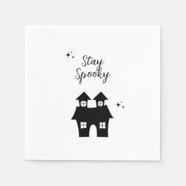 Zwart-wit Edgy Grungy Halloween servetten