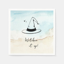 Zwart-wit Edgy Grungy Halloween servetten