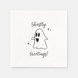 Zwart-wit Edgy Grungy Halloween servetten