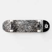 Zwart Wit Edgy Lines Persoonlijk Skateboard (Horizontaal)
