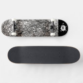 Zwart Wit Edgy Lines Persoonlijk Skateboard (Horizontaal)