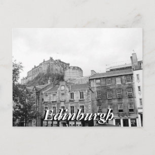 Zwart-wit Edinburgh Castle Scotland briefkaart