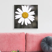 Zwart-wit, eennat, geel centrum canvas afdruk (Insitu (Woonkamer))