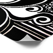 Zwart-wit eenvoud poster (Hoek)