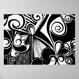 Zwart-wit eenvoud poster