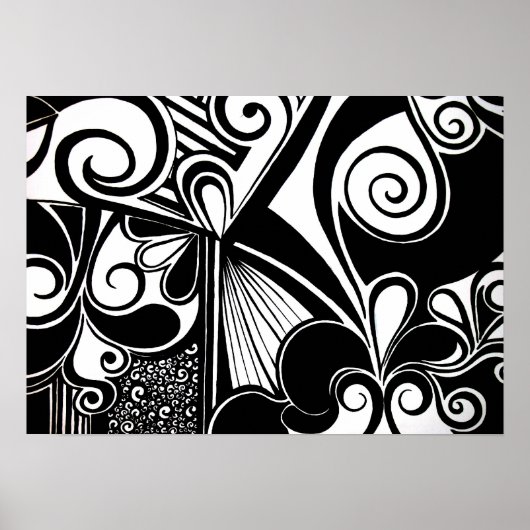 Zwart-wit eenvoud poster (Voorkant)