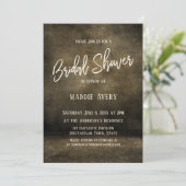 Zwart Wit Eenvoudig Bruiloftsfeest Script Typograf Kaart (Staand voorkant)