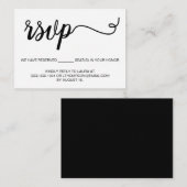 Zwart-wit Eenvoudig budget E-mail antwoord Notitiekaartje (Voorkant / Achterkant)