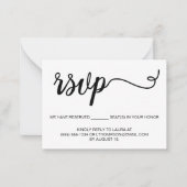 Zwart-wit Eenvoudig budget E-mail antwoord Notitiekaartje (Voorkant)