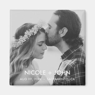 Zwart-wit Eenvoudig De datummagneet opslaan Magneet