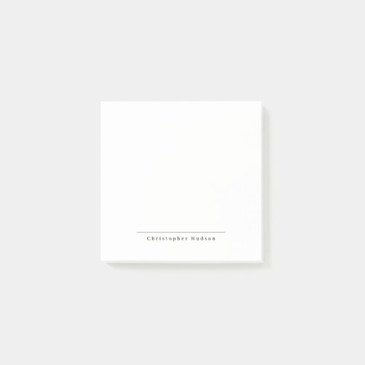 Zwart Wit Eenvoudig Eenvoudig Minimalistisch Post-it® Notes (Voorkant)