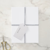 Zwart Wit Eenvoudig Elegant Informeel Eigen Naam Cadeaulabel (Met Touw)