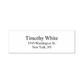 Zwart & Wit Eenvoudig Elegant Leesbaar Modern Zelfinktende Stempel (Design)