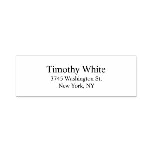 Zwart & Wit Eenvoudig Elegant Leesbaar Modern Zelfinktende Stempel