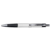 Zwart Wit Eenvoudig Elegant Monogram Naam Titel Pen (Achterkant)