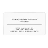 Zwart Wit Eenvoudig Etiket (Voorkant)