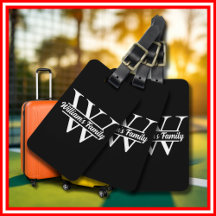 Zwart-Wit | Eenvoudig familienaam monogram