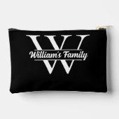 Zwart-Wit | Eenvoudig familienaam monogram Etui (Achterkant)