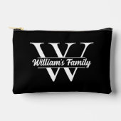 Zwart-Wit | Eenvoudig familienaam monogram Etui (Voorkant)