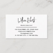 Zwart-Wit | Eenvoudig familienaam monogram Visitekaartje (Voorkant)