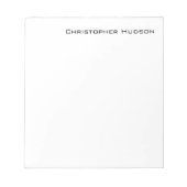 Zwart Wit Eenvoudig Gewone Architect Notitieblok (Voorkant)