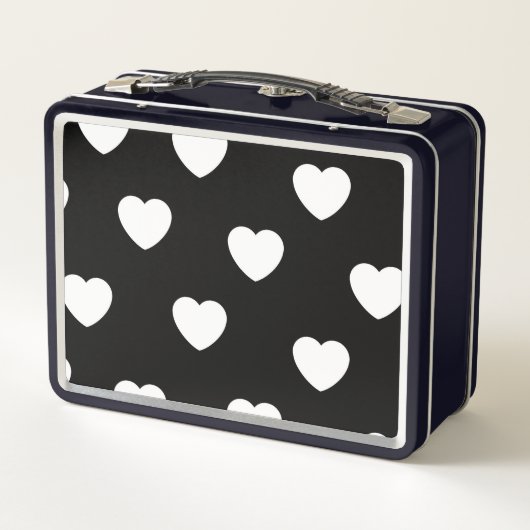 Zwart-wit, eenvoudig hartverwarmingspatroon (Achterkant)