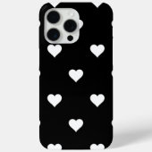 Zwart-wit, eenvoudig hartverwarmingspatroon Case-Mate iPhone case (Achterkant)