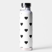 Zwart-wit, eenvoudig hartverwarmingspatroon waterfles (Rechts)