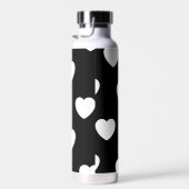 Zwart-wit, eenvoudig hartverwarmingspatroon waterfles (Rechts)