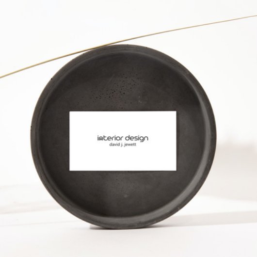 Zwart-wit Eenvoudig interieurontwerp Logo Visitekaartje