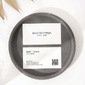 Zwart-wit Eenvoudig interieurontwerp Logo Visitekaartje