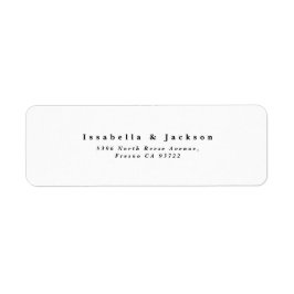 Zwart & Wit Eenvoudig Minimalistisch Chic Trouwlab Etiket