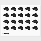 Zwart & Wit Eenvoudig Minimalistisch Klassiek Chic Ronde Sticker (Vel)