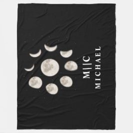 Zwart-wit Eenvoudig Modern Fleece Deken