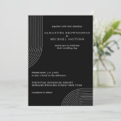 Zwart-wit Eenvoudig Modern Minimaal Geometrisch Kaart (Staand voorkant)